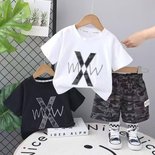 طقم بلوزة قطن 100% مع شورت جيشي مميز بلونين